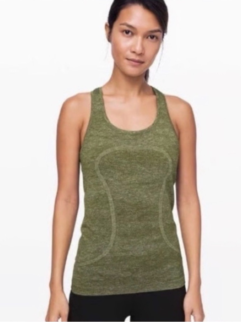 NEW Lululemon Swiftly Waist Length Tank Top Green Size 6